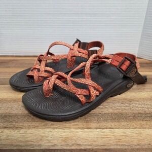Chaco Z/Volv X2 Women's Size 6 Hiking Sandals Strappy Orange Toe Loop J105106